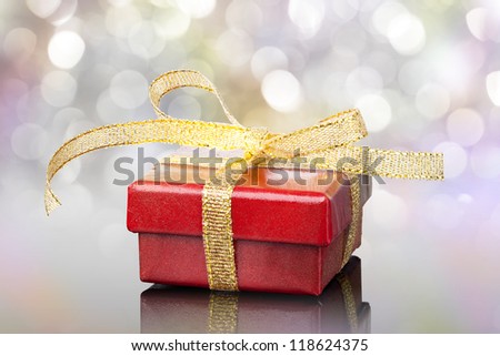 Red Gift Box, diffused light background