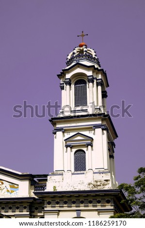 Exterior View of  Holy Rosary Cathedral at Calcutta