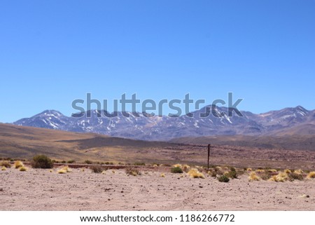 Andes Mountain view from Atacama