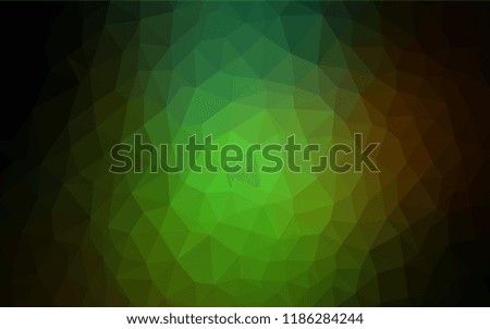 Dark Green, Red vector low poly cover. Polygonal abstract illustration with gradient. A new texture for your web site.