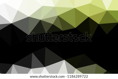 Light Green vector shining hexagonal background. Colorful illustration in abstract style with gradient. Triangular pattern for your business design.