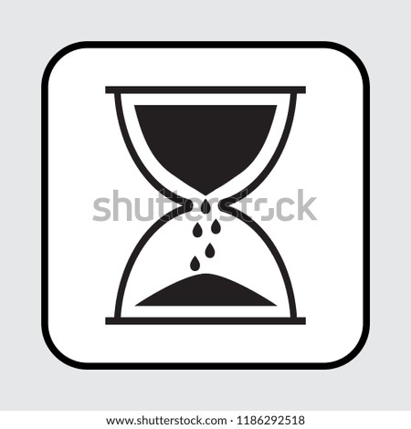 Black hourglass icon. Vector illustration