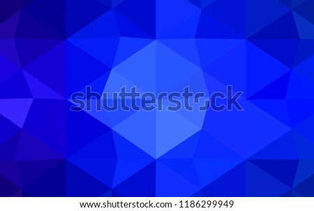 Dark Blue vector shining triangular layout. Triangular geometric sample with gradient.  A completely new design for your business.