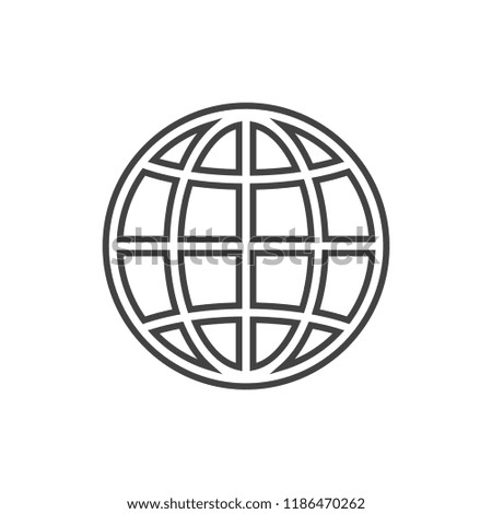Earth icon vector, stock vector illustration flat design style 