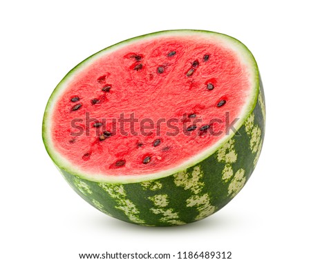 watermelon isolated on white background, clipping path, full depth of field Royalty-Free Stock Photo #1186489312