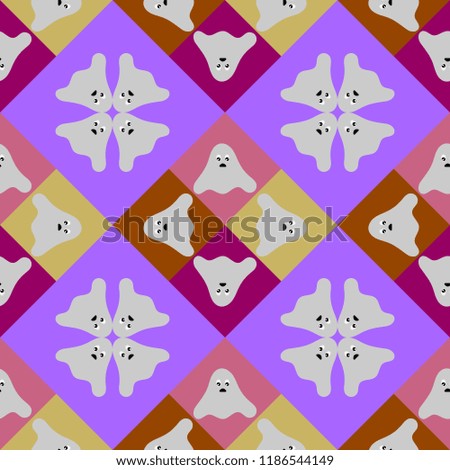 geometric abstract halloween seamless pattern