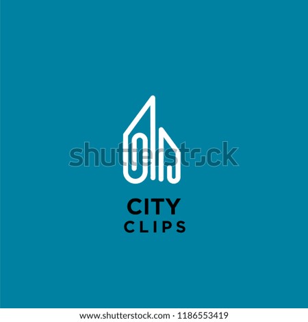 city clips logo idea icon design vector