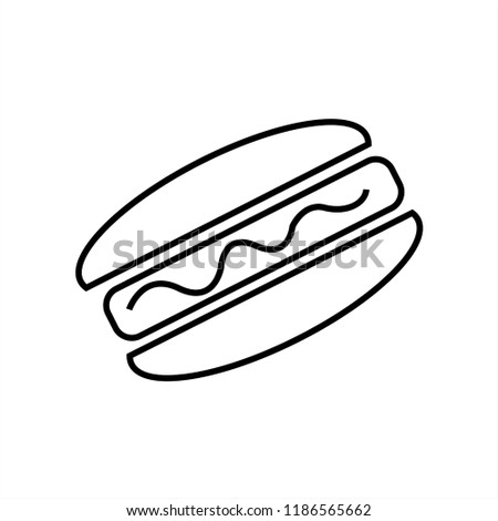 Hot dog icon outline
