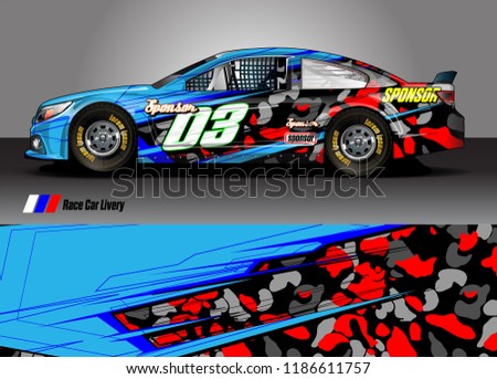 vehicle vinyl wrap design vector. abstract racing graphic stripe background kit for race car sticker, rally and truck livery,