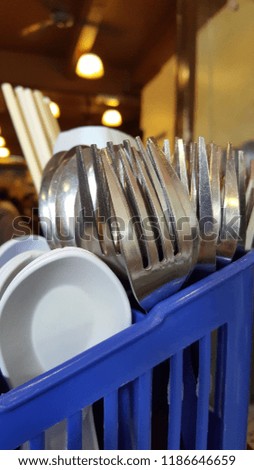 Cutlery close-up in a Chinese restaurant