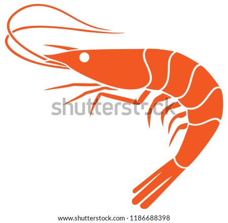 shrimp icon vector illustration
