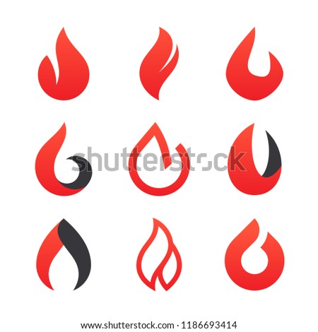 Fire flame icons
