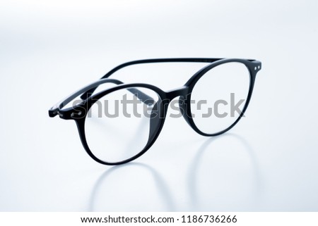 glasses on white background 