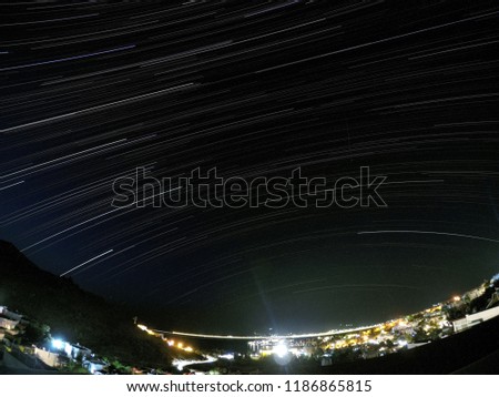 Star Trails at Night Sky