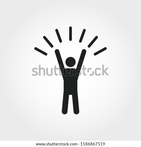 Self-Confidence icon. Monochrome element illustration. Self-Confidence icon design from soft skills collection. Web design, apps, software and print usage. Royalty-Free Stock Photo #1186867519