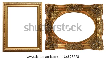 Vintage frames, pictures isolated