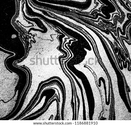 
Luxury black&white ART in Eastern style. Natural Pattern. The ancient art of Japanese marbling. Gouache painting- can be used as a trendy background.