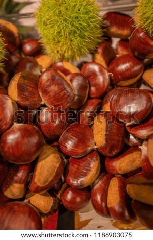 Chestnuts in a supermarket