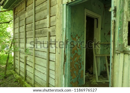 Abandoned houses in the Chernobyl zone, Ukraine