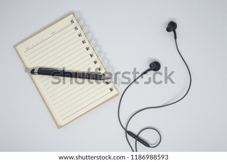 Office work tools items on white  backgrounds