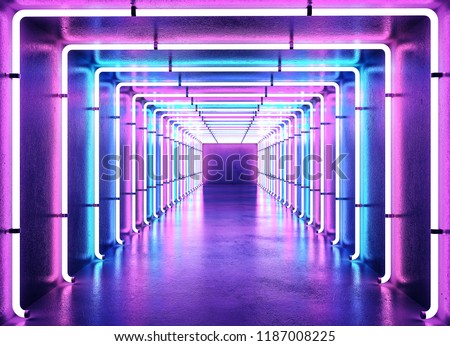 Neon cyber punk light background concept. Royalty-Free Stock Photo #1187008225