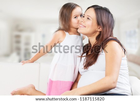 Mother and Baby kissing and hugging. Happy