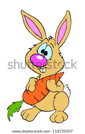 hand drawn cartoon rabbit/Bunny Rabbit