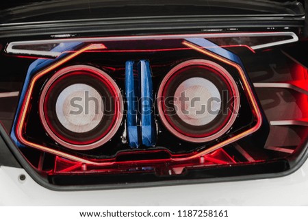 Car audio with light led.