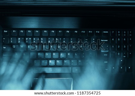 Hacker background Fast typing