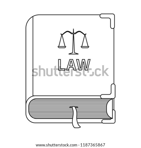 Vector illustration of law and lawyer sign. Set of law and justice vector icon for stock.