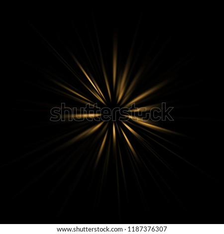 Flash Light explosion isolated on the black background.
