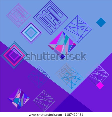 abstract geometric background with colored rhombuses vector