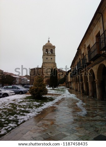 Winter image of Aguilar de Campoo, Palencia, Spain
