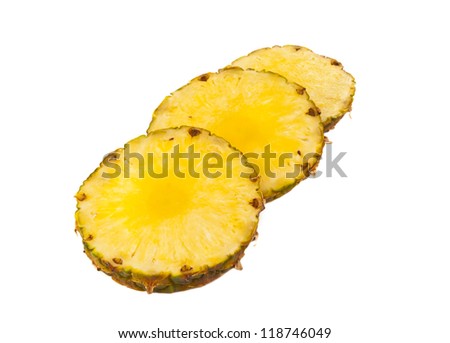 Sliced Ã?Â¢??Ã?Â¢??pineapple on a white background