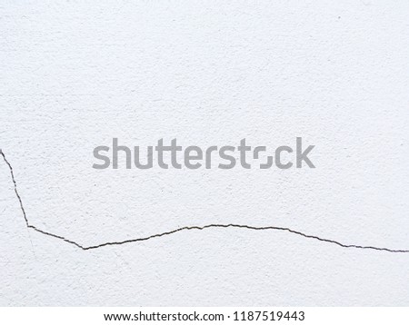 White Wall crack Background.
