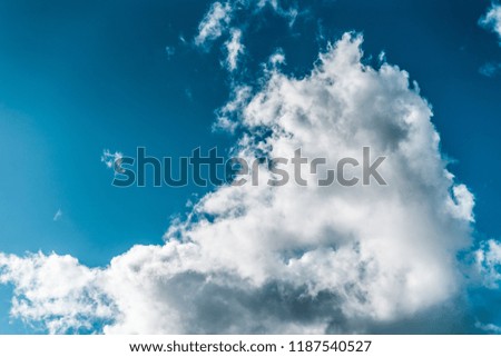 Bright blue skies with clouds