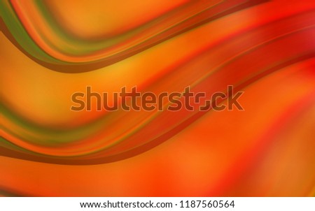 Light Orange vector background with bent ribbons. A completely new color illustration in marble style. The template for cell phone backgrounds.