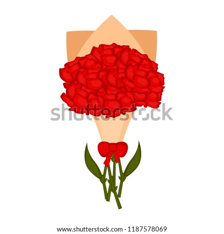 Isolated bouquet of carnation flowers