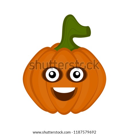 Happy Halloween pumpkin cartoon character