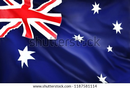 Australia waving flag background