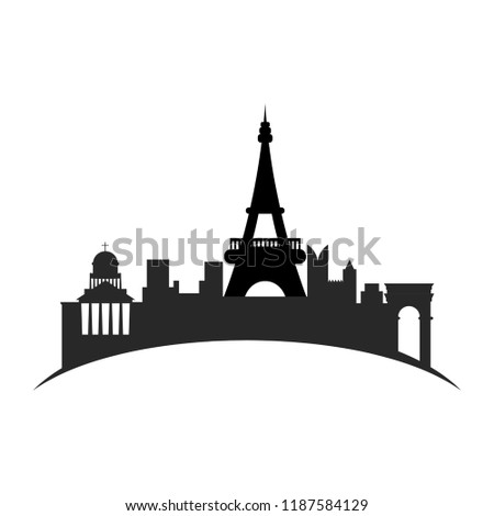 Isolated cityscape of Paris