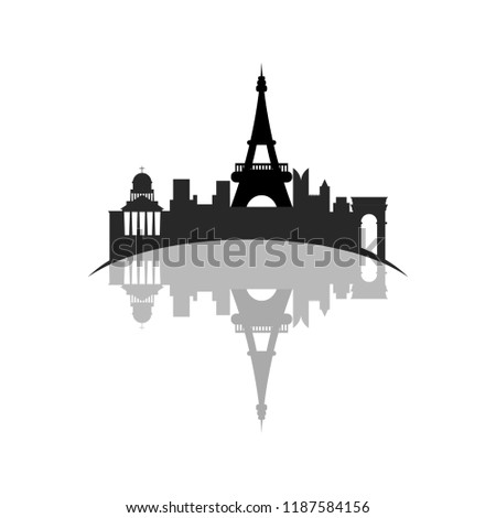 Isolated cityscape of Paris