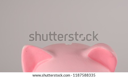 CLOSE UP: Pink piggy moneybox