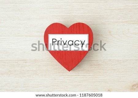 Heart object with privacy tag