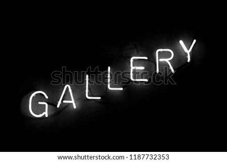 Neon light sign on the wall