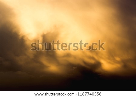 A large storm formed, powdered dust and sand on the ground were blown into the clouds, causing the orange glow to look horrible. extreme weather events.