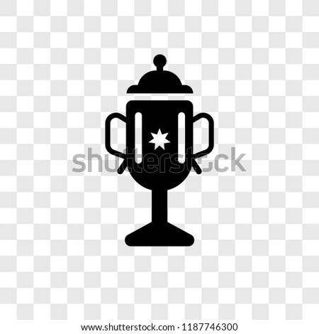American Football Cup vector icon isolated on transparent background, American Football Cup transparency logo concept