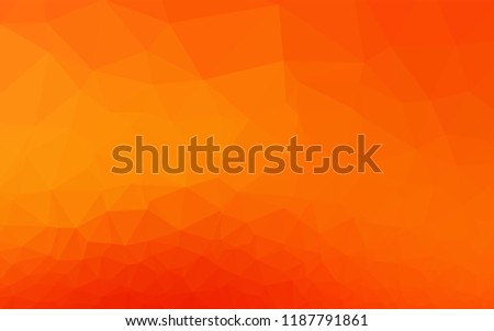 Light Orange vector low poly layout. Creative geometric illustration in Origami style with gradient. The completely new template can be used for your brand book.
