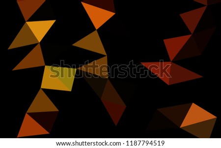 Light Red, Yellow vector shining hexagonal shining triangular. Colorful abstract illustration with gradient. A completely new template for your business design.