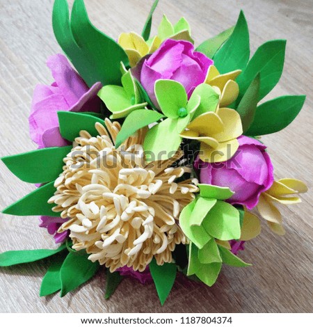 bouquet of artificial flowers